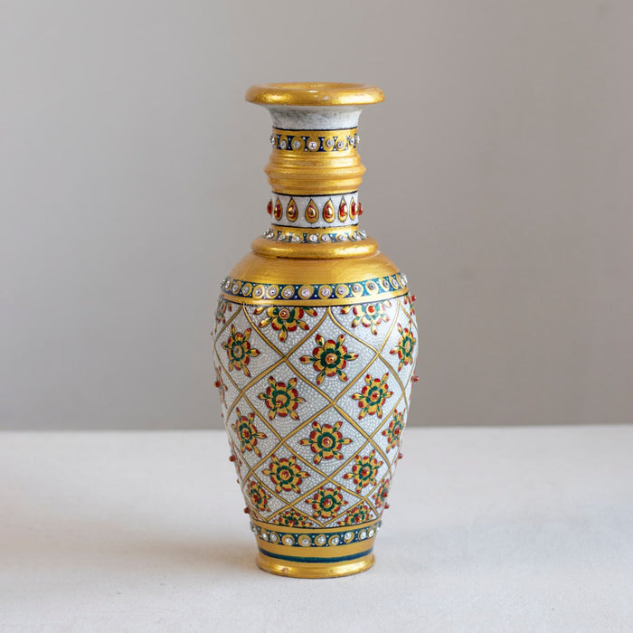 Marble Handpainted Flower Vase