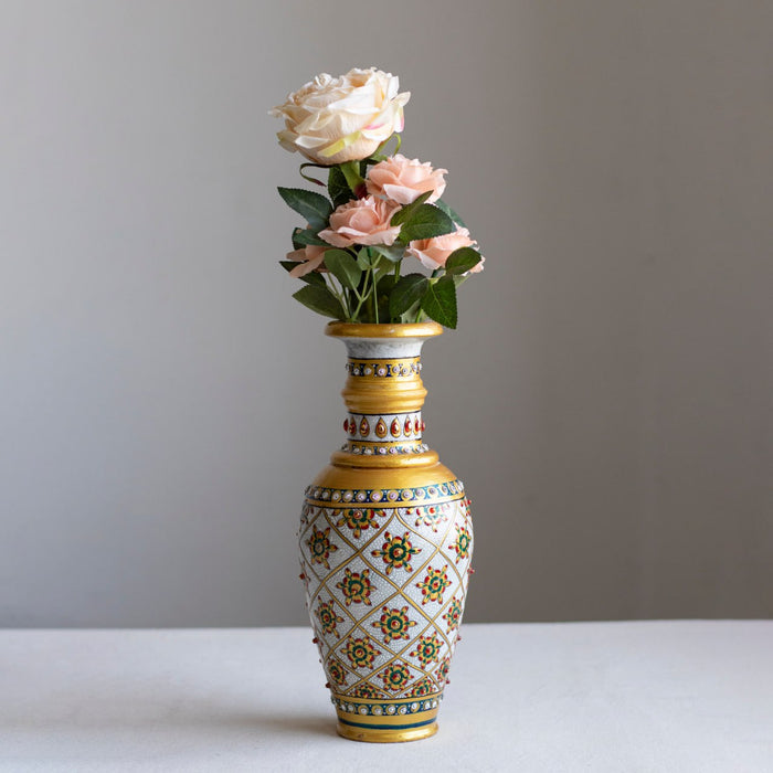 Marble Handpainted Flower Vase