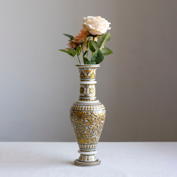 Marble Handpainted Flower Vase