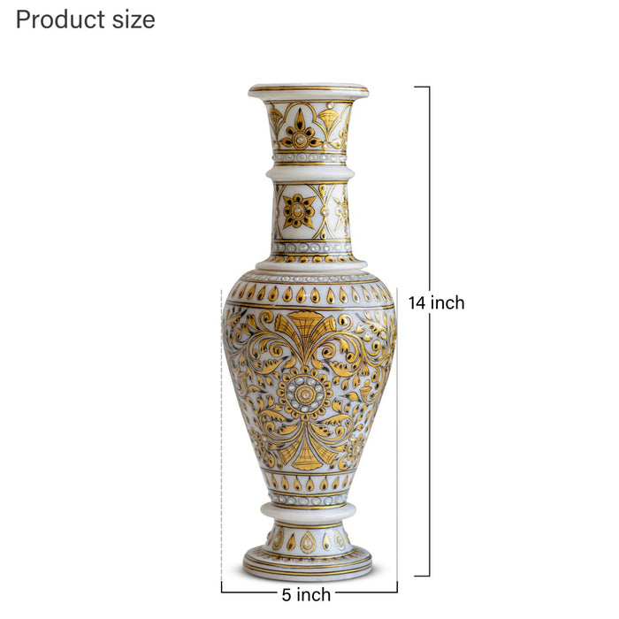 Marble Handpainted Flower Vase