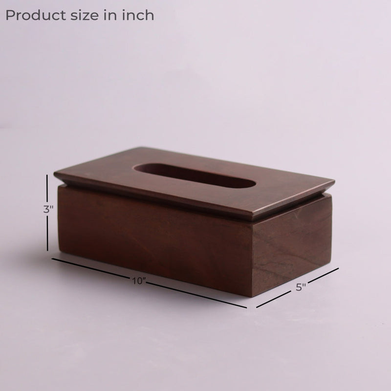 Marble Tissue Box (Bronze) - Handicraft Bazaar