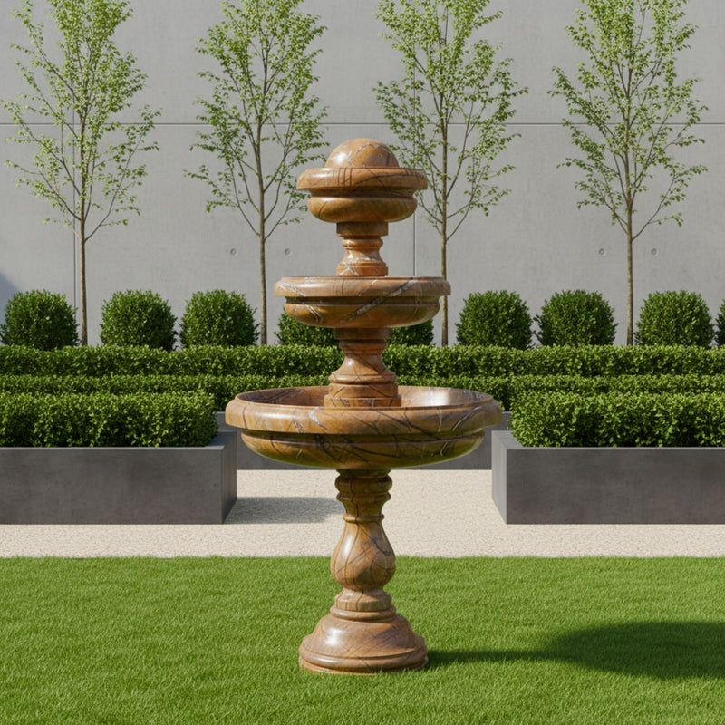 Marble Fountain Rainforest Brown (3 Tier) - Handicraft Bazaar