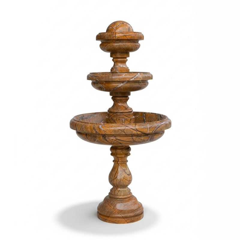 Marble Fountain Rainforest Brown (3 Tier) - Handicraft Bazaar