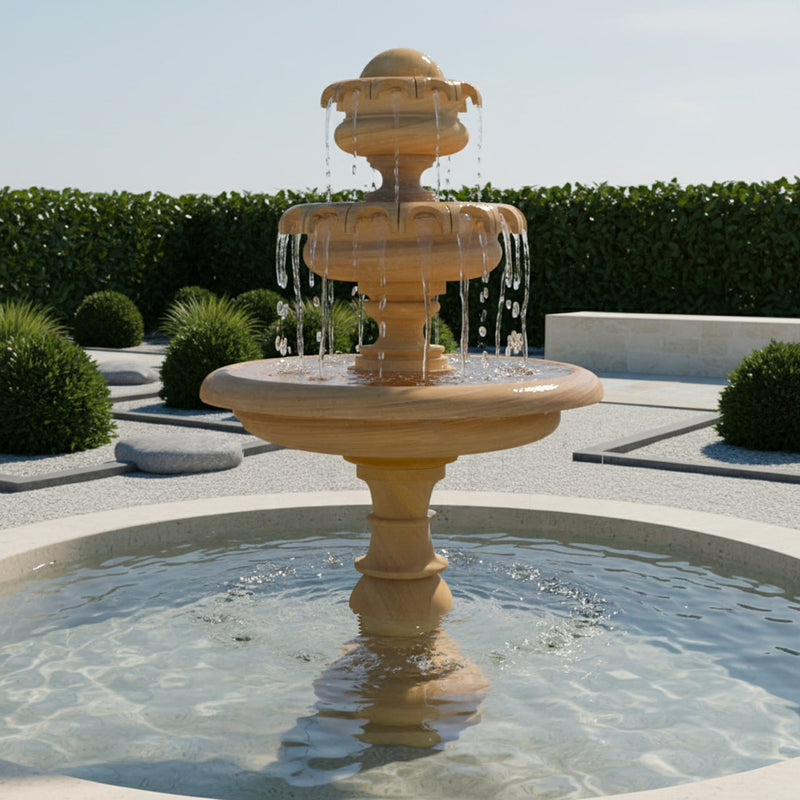 Sandstone Fountain (3-Tier) - Handicraft Bazaar