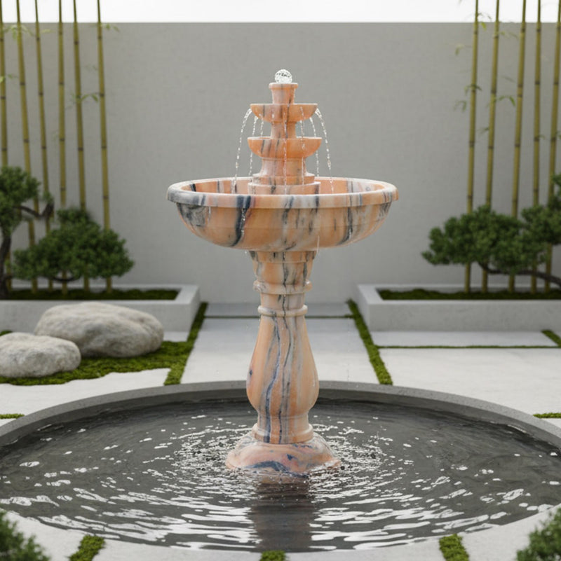 Marble Fountain Makrana Pink - Handicraft Bazaar
