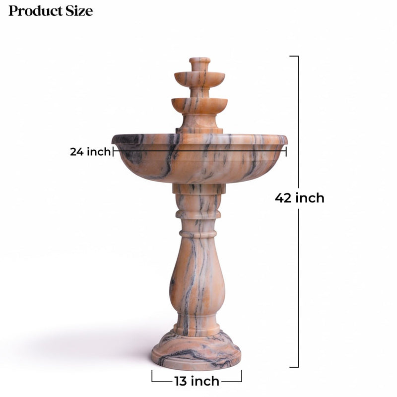 Marble Fountain Makrana Pink - Handicraft Bazaar
