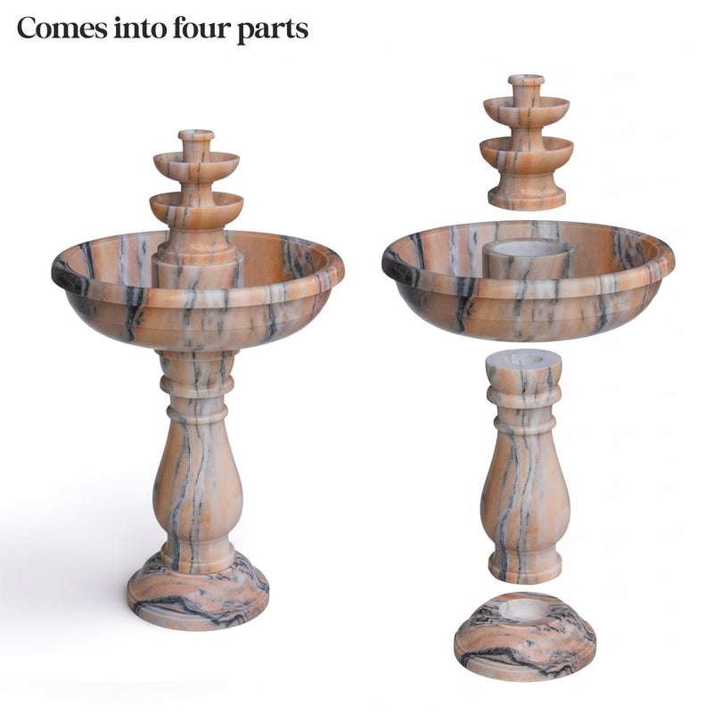 Marble Fountain Makrana Pink - Handicraft Bazaar