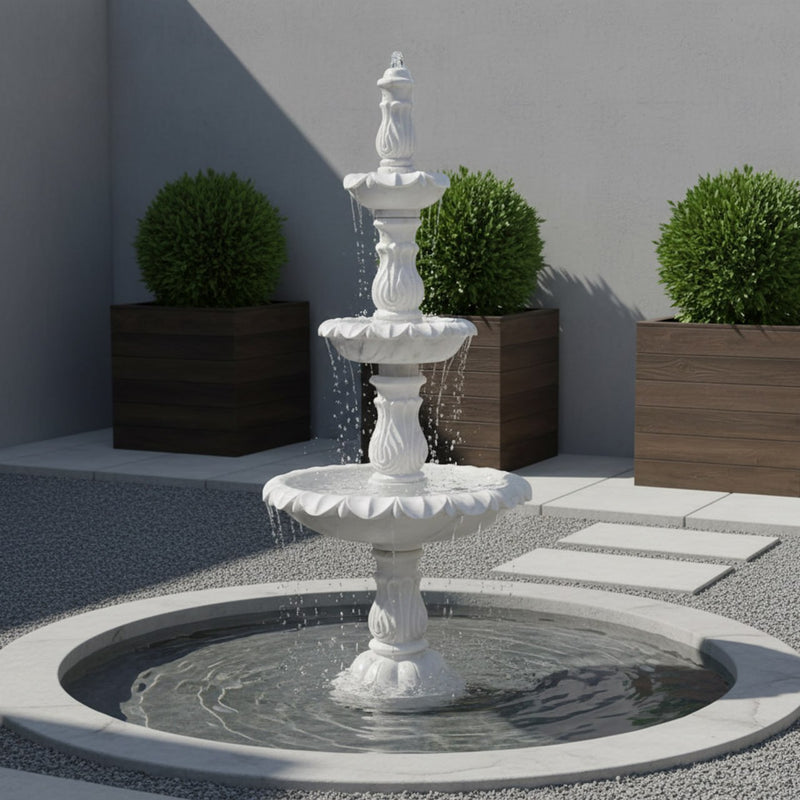 Marble Fountain Banswara (3-Tier) - Handicraft Bazaar