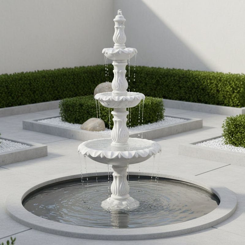 Marble Fountain Banswara (3-Tier) - Handicraft Bazaar