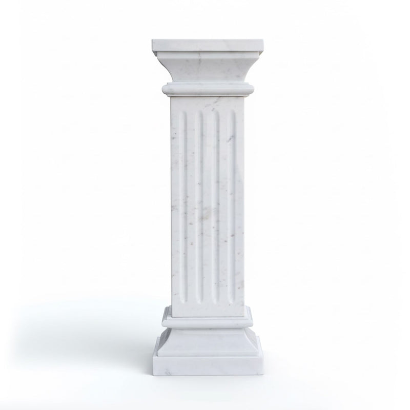 White Marble Pedestal- Handicraft Bazaar