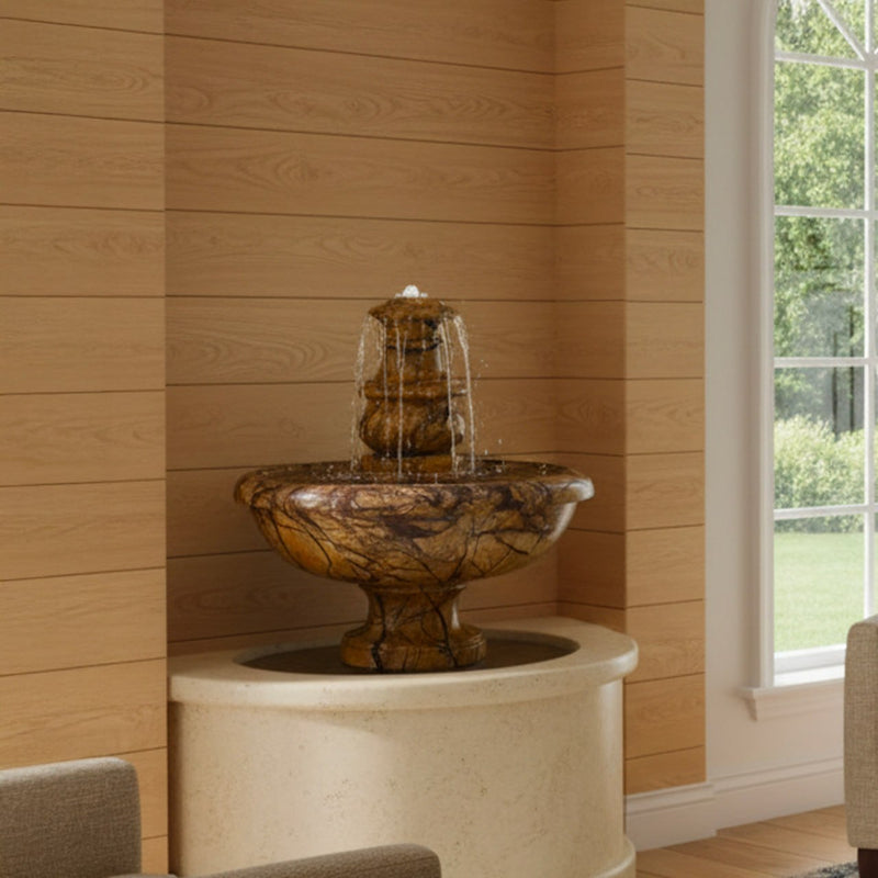 Marble Fountain Rainforest Brown(Small) - Handicraft Bazaar