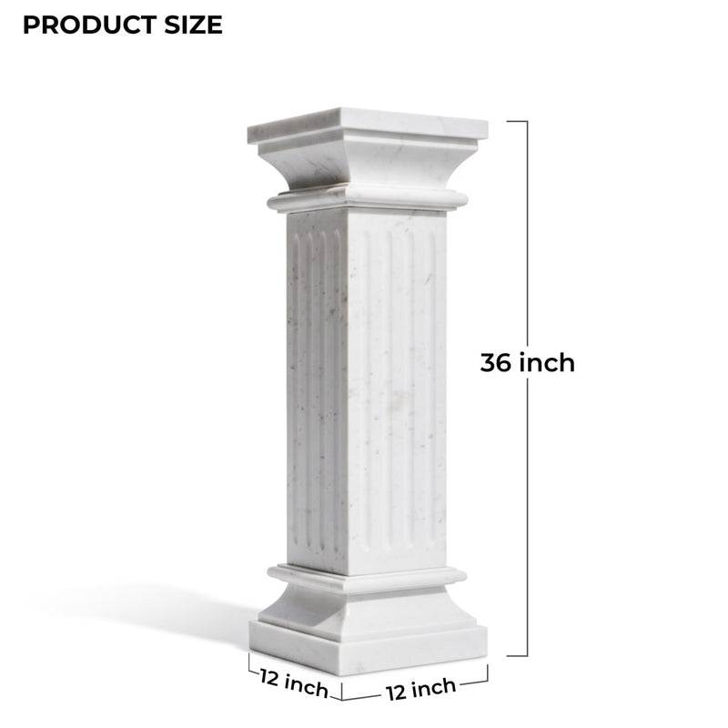 White Marble Pedestal- Handicraft Bazaar