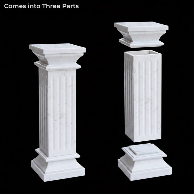 White Marble Pedestal- Handicraft Bazaar