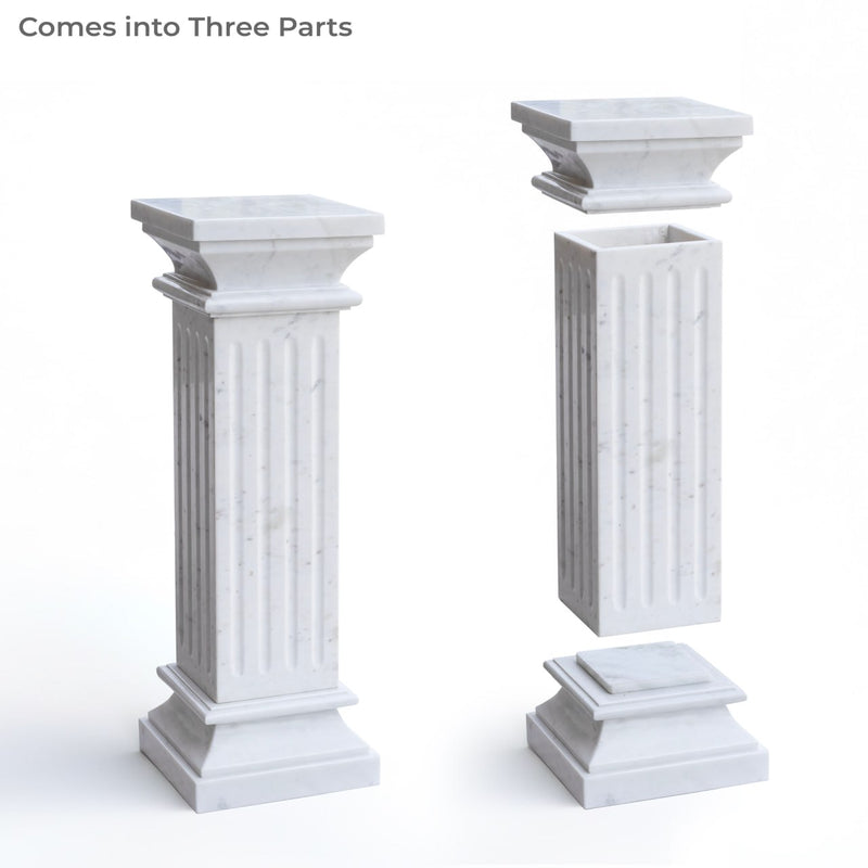 White Marble Pedestal- Handicraft Bazaar