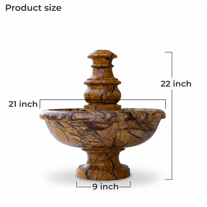 Marble Fountain Rainforest Brown(Small) - Handicraft Bazaar