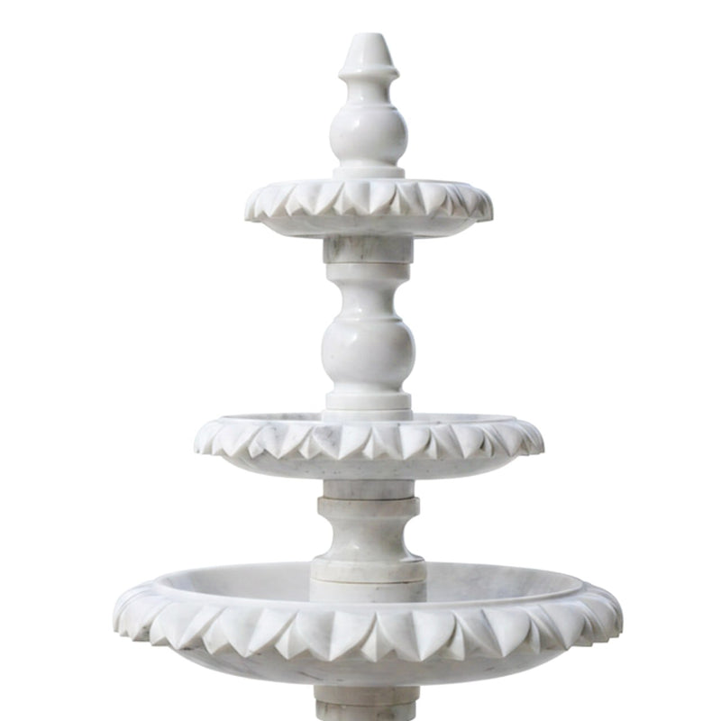 Marble Fountain Banswara Kalash Top (3-Tier) - Handicraft Bazaar