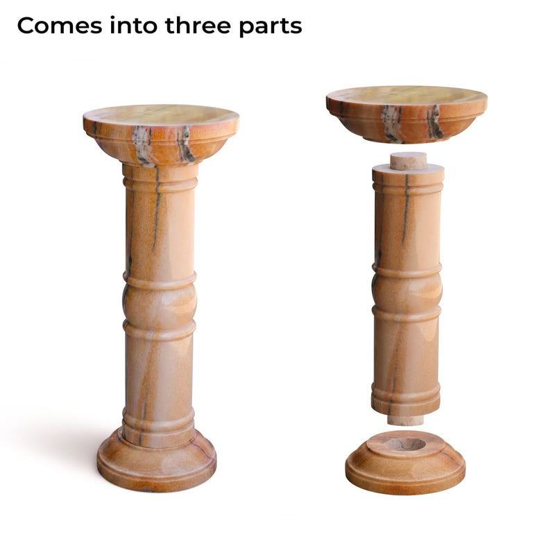 Marble Pedestal Pink - Handicraft Bazaar