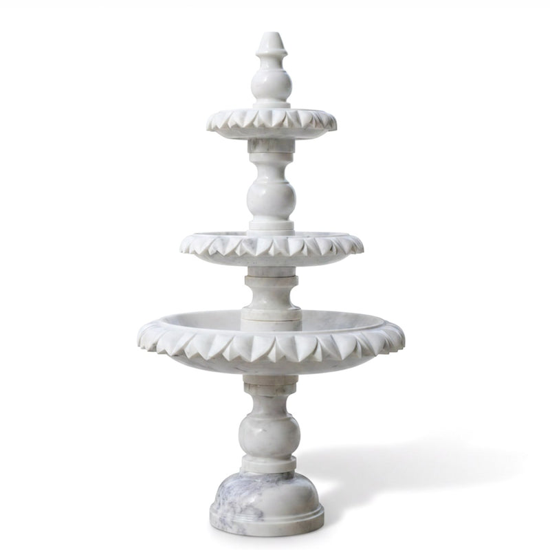 Marble Fountain Banswara Kalash Top (3-Tier) - Handicraft Bazaar