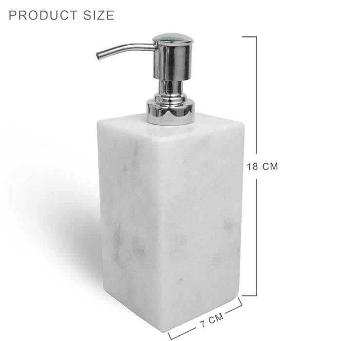 Marble Soap Lotion Dispenser (White) | Handicraft Bazaar