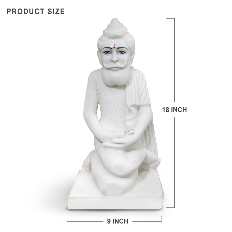 Loknath Baba, White Marble Statue - Handicraft Bazaar
