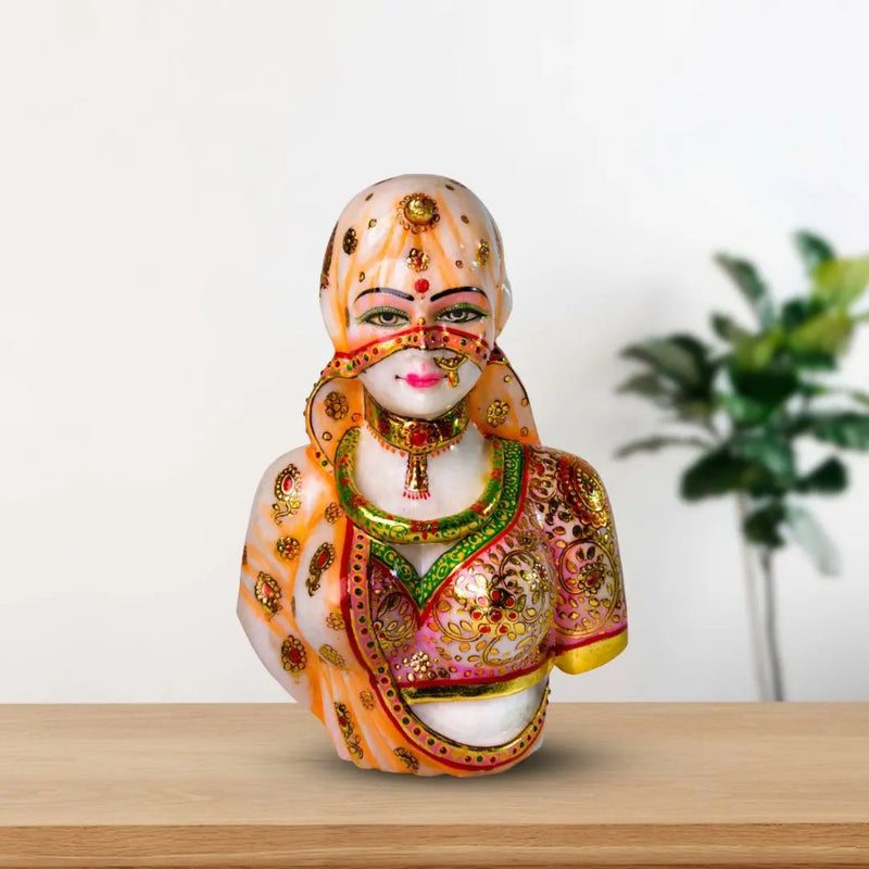 Bani Thani, 15 Inch, White Marble Statue - Handicraft Bazaar