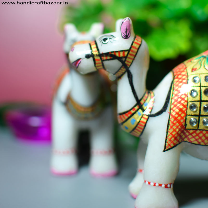 Pair of Marble Camel