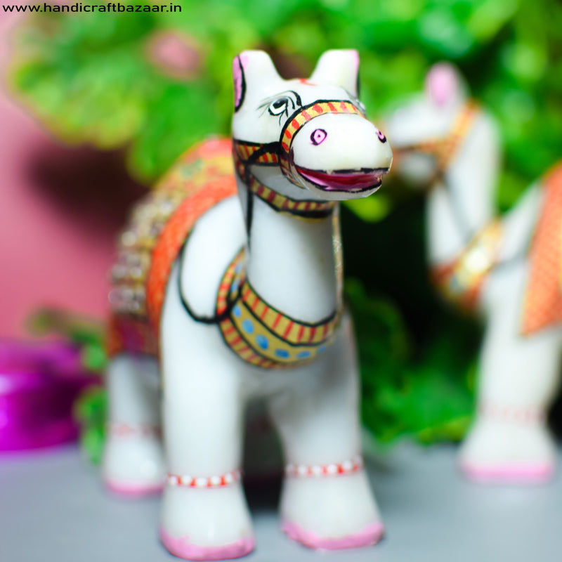 Pair of Marble Camel