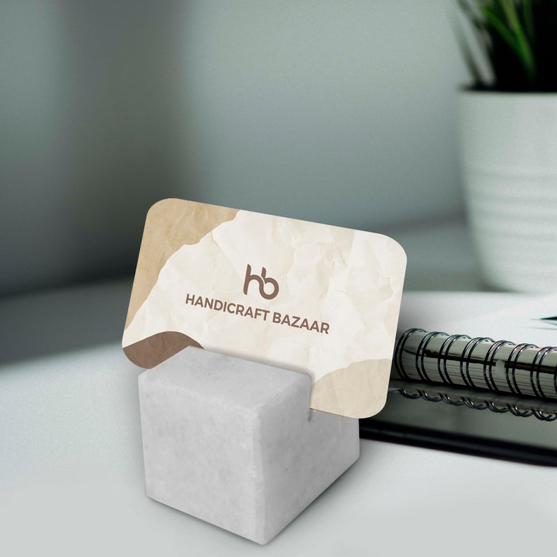 Marble Card Holder (White) | Handicraft Bazaar