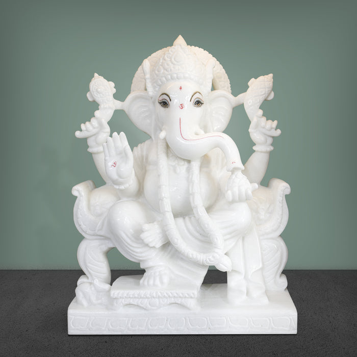 White Marble Ganesh Murti