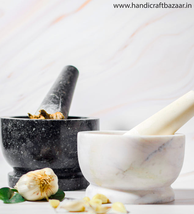 Marble Mortar and Pestle (White)