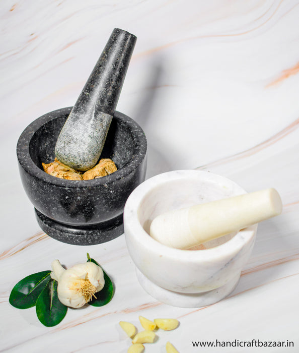Marble Mortar and Pestle (White)