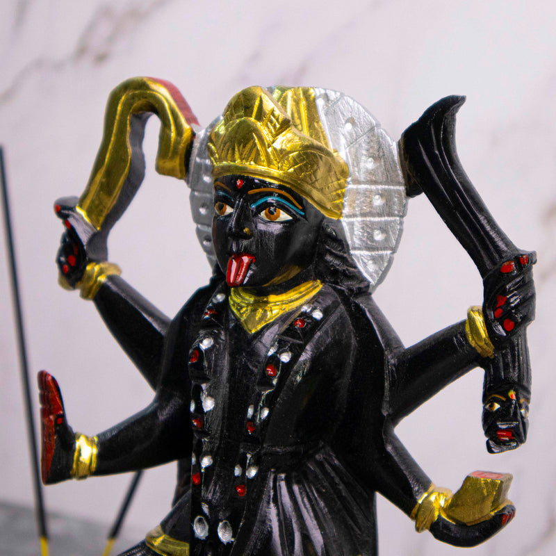Goddess Maa Kaali, Marble Statue - Handicraft Bazaar