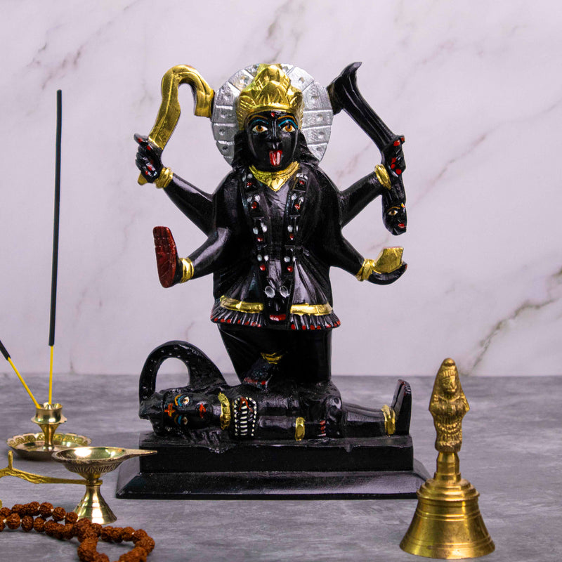 Goddess Maa Kaali, Marble Statue - Handicraft Bazaar