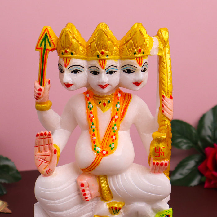 Lord Kartikeya, White Marble Statue - Handicraft Bazaar