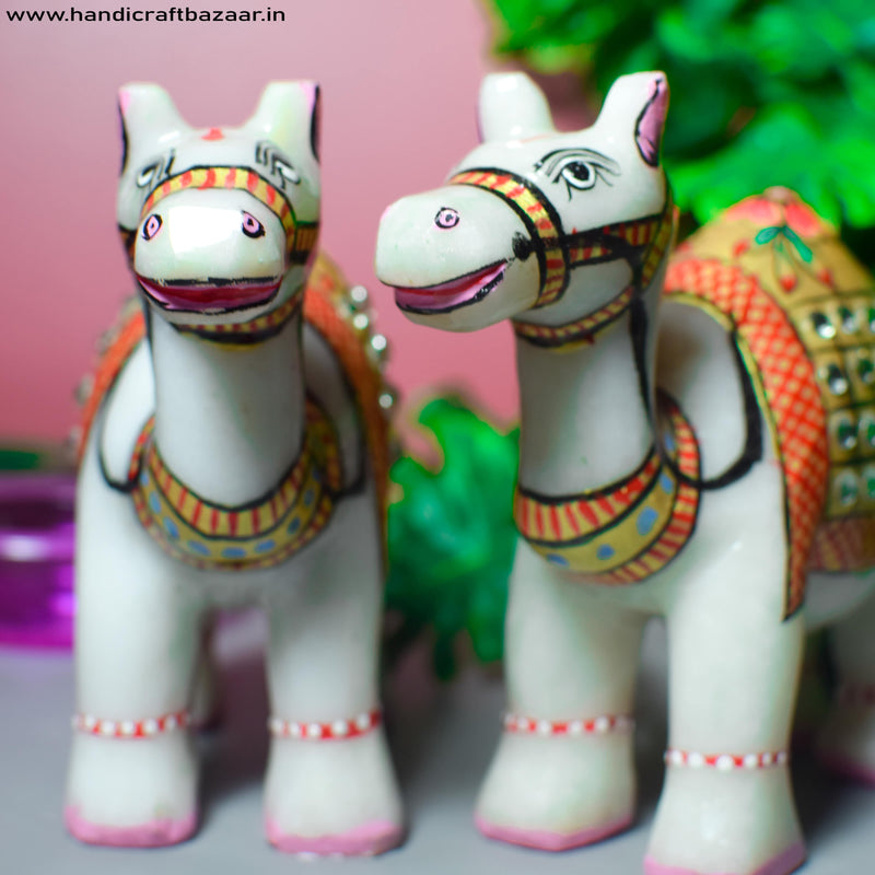 Pair of Marble Camel