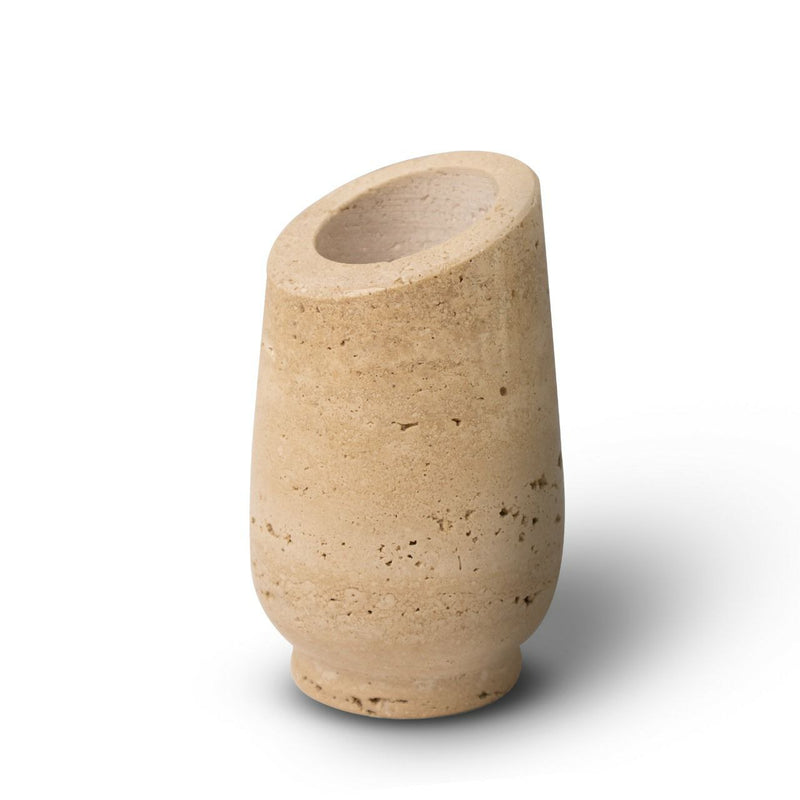 Marble Flower Vase, Travertine - Handicraft Bazaar