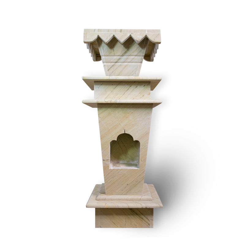 Marble Tulsi Pot, Katni Green - Handicraft Bazaar