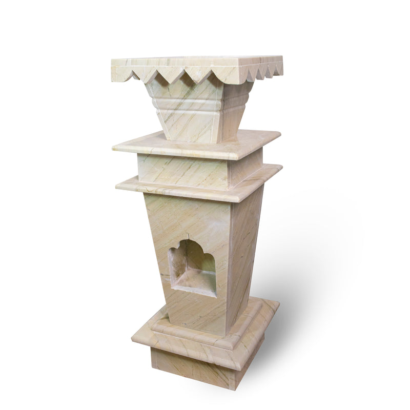 Marble Tulsi Pot, Katni Green - Handicraft Bazaar