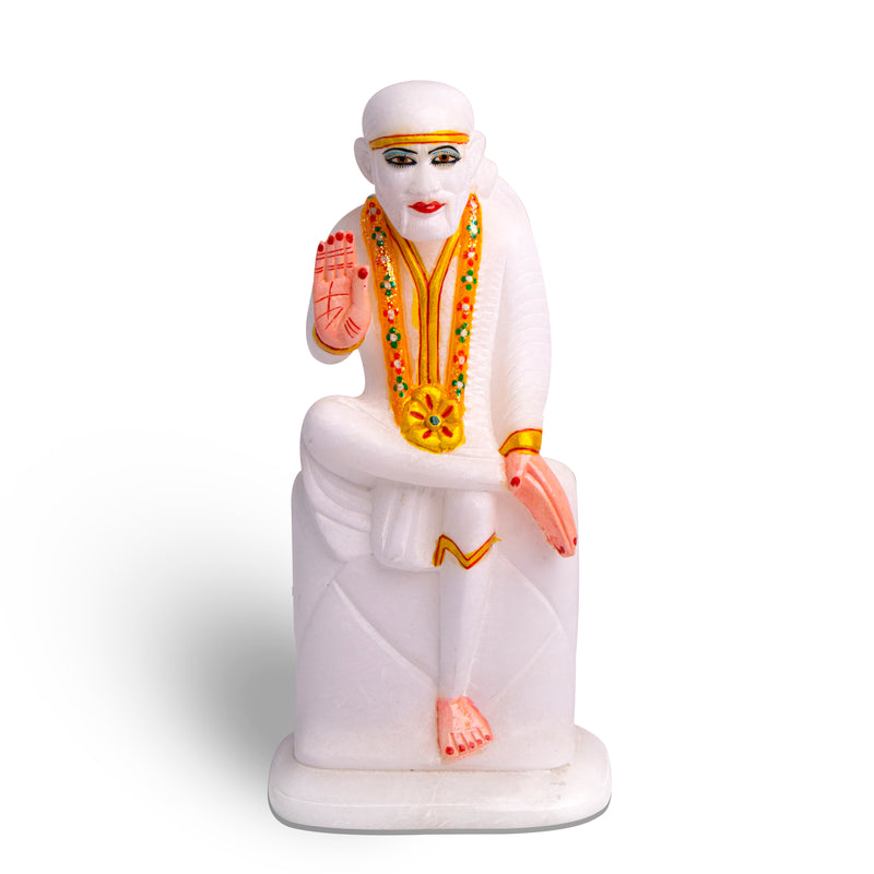 Sai Baba, White Marble Statue - Handicraft Bazaar