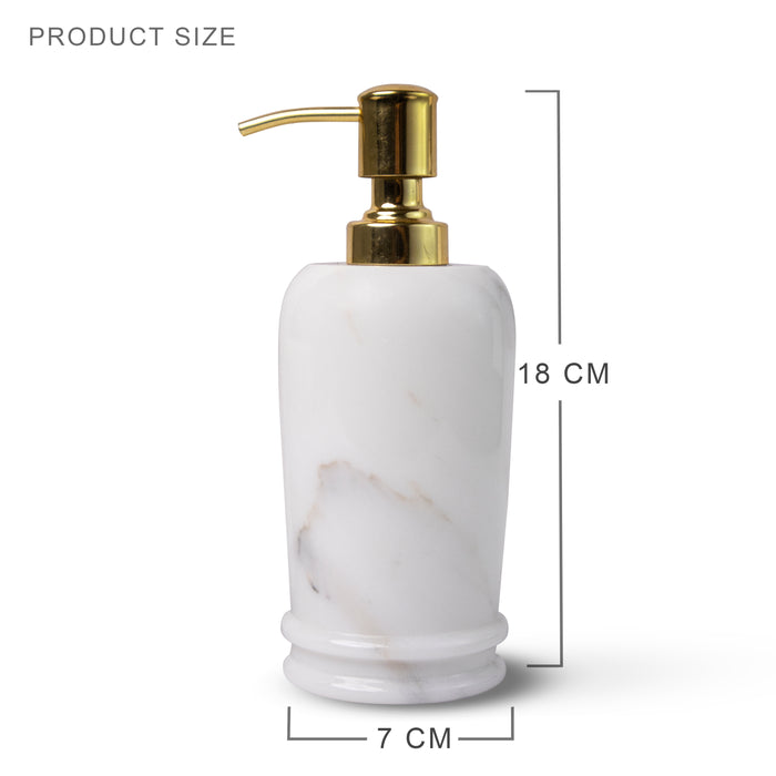 Marble Soap Dispenser (Statuario) | Handicraft Bazaar