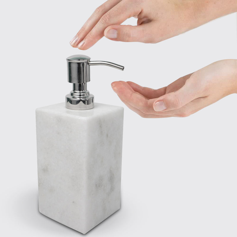 Marble Soap Lotion Dispenser (White) | Handicraft Bazaar
