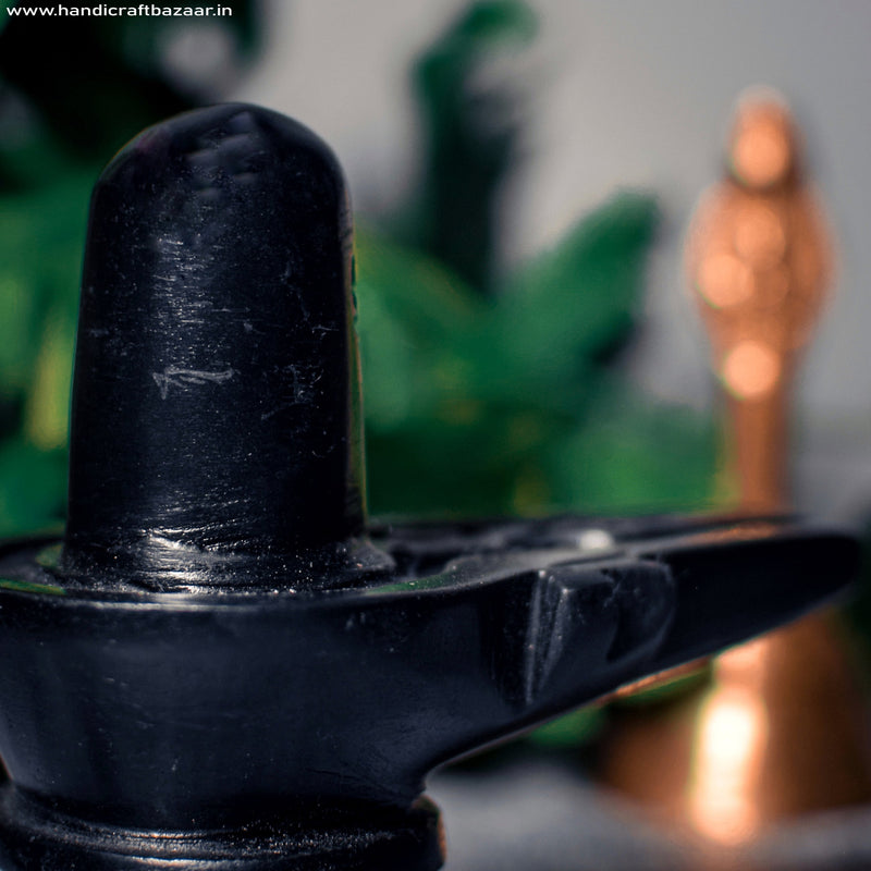 Marble Shivling Black - Handicraft Bazaar