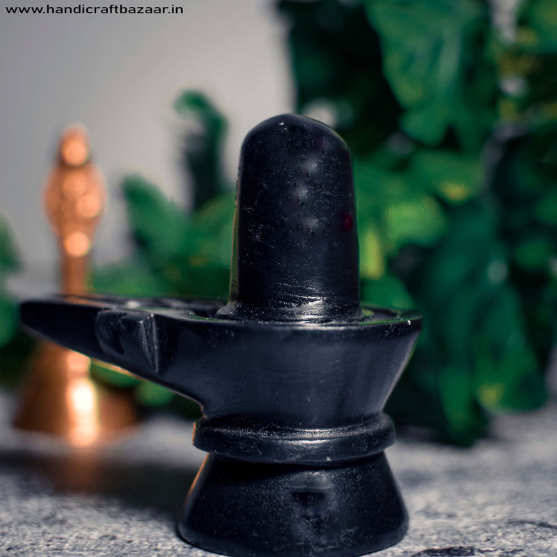Marble Shivling Black - Handicraft Bazaar