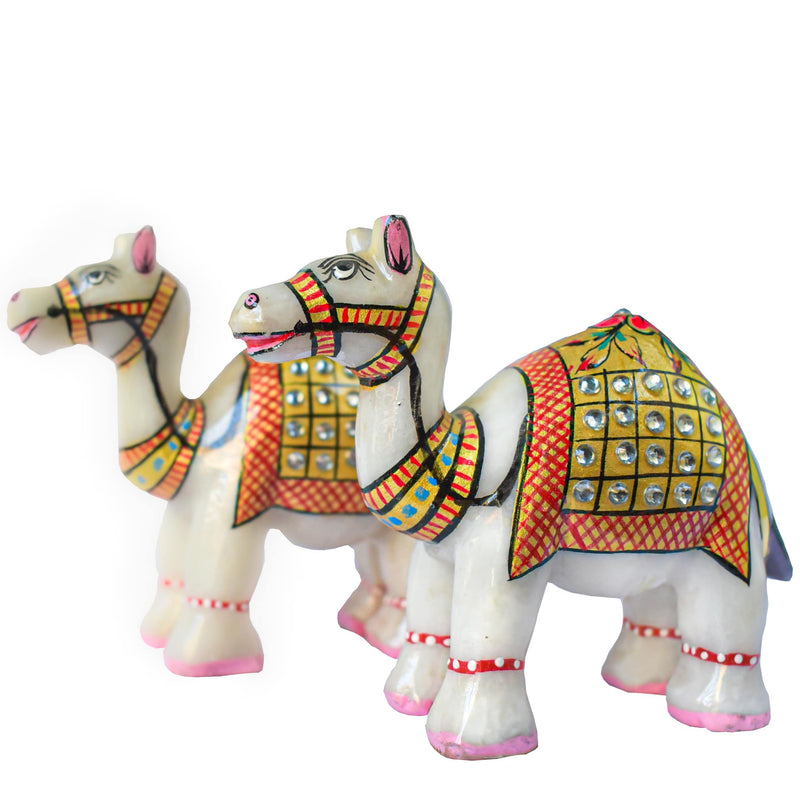 Pair of Marble Camel