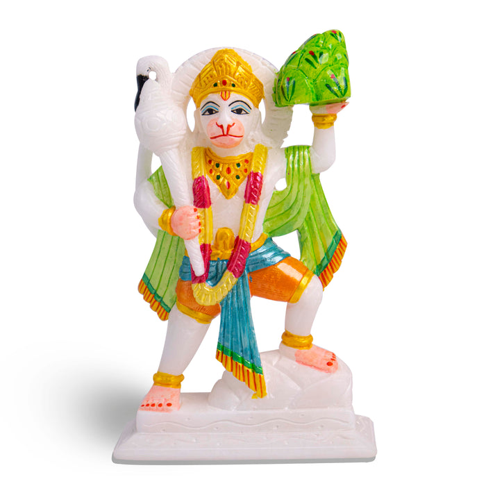 Lord Hanuman, White Marble Statue - Handicraft Bazaar