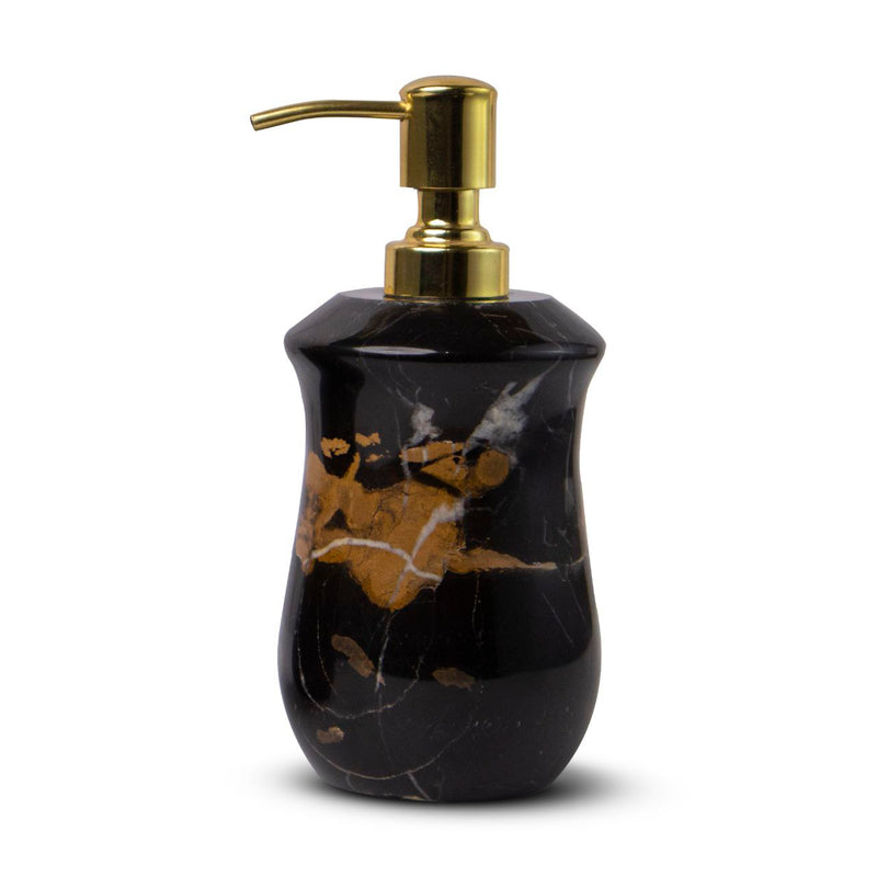 Marble Soap Dispenser (Black Portoro) | Handicraft Bazaar
