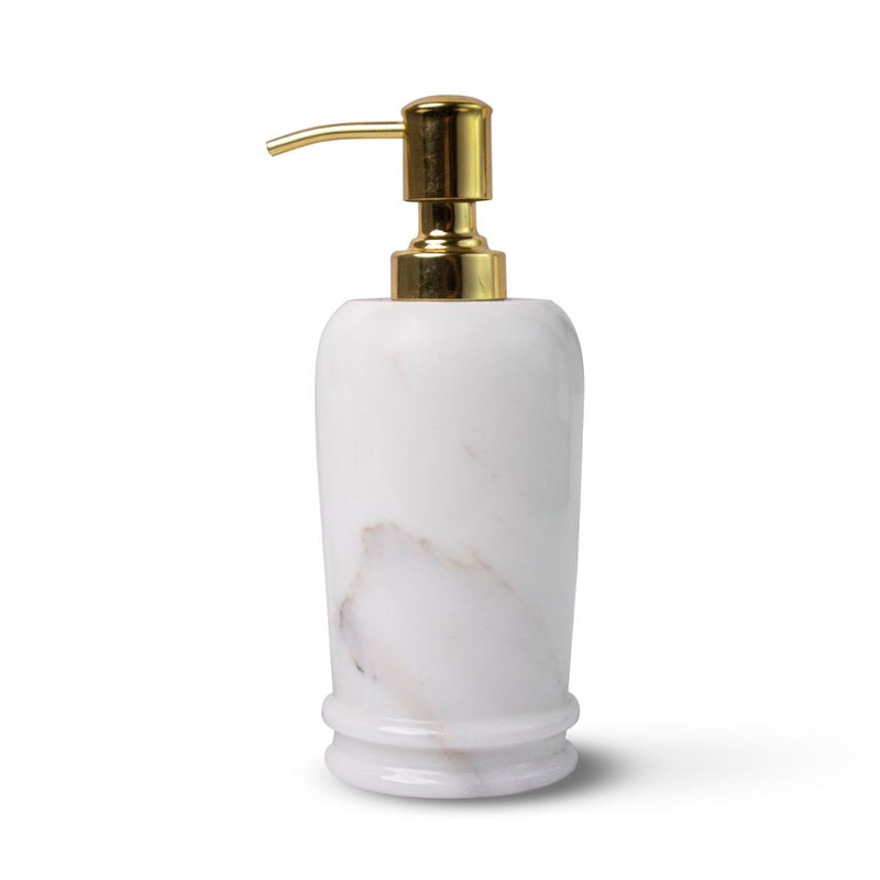 Marble Soap Dispenser (Statuario) | Handicraft Bazaar