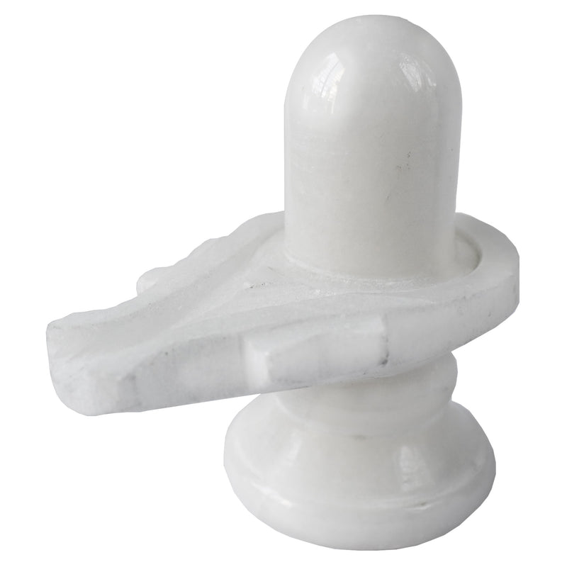 Marble Shivling White - Handicraft Bazaar